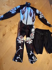 Ski Alpin Skirennanzug Kinder BeyondX Gr. XS schwarz/weiß/rot und Sofshellhose