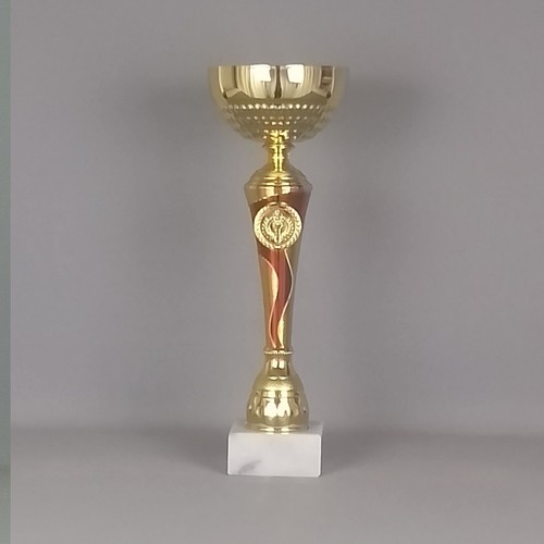 Pokal gold rot mit - /,