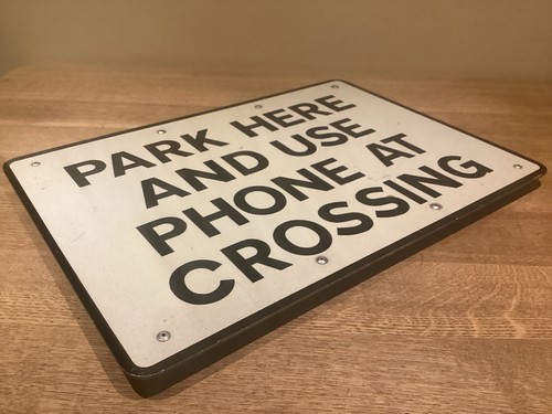 Original eisenbahn warnschild - original,