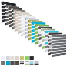 Doppelrollo Duo Rollo Klemmfix ohne Bohren Zebra Seitenzug Fenster Tür #324-a