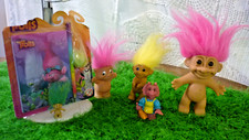 6 alte bunte Zaubertrolle Trolle Troll Gnome,Trolls Zwerge,Block Stift/Winzling
