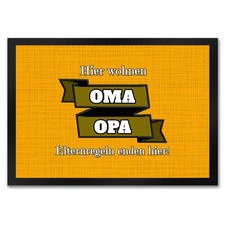 Fußmatte in 35x50 cm Hier