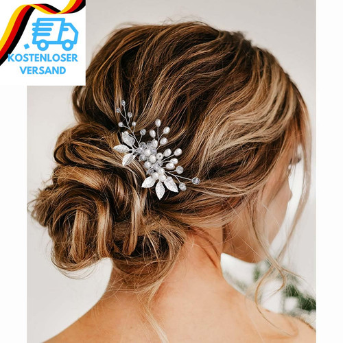 Braut hochzeit haarkamm silber - hochzeit,