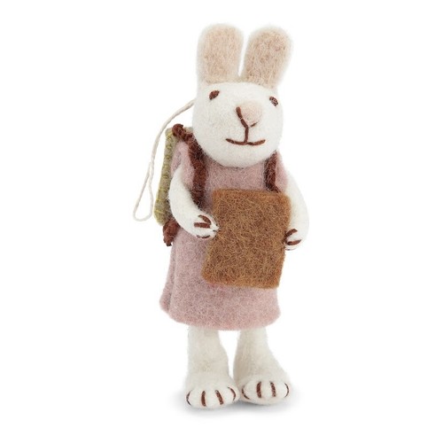 Filz hänge hase - hase, weiß