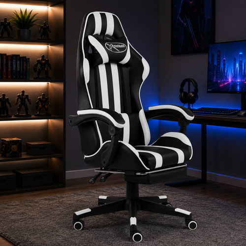 Gaming stuhl mit fußstütze - gaming,