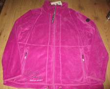 schöne Damen Outdoor Fleece- Jacke Stehkragen SOCCX Gr. XL 42/44 bordeaux lila