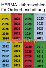 Jahreszahlen Inhaltschild 2019,2020,2021,2022,2023,2024,2025,2026 Ordner Etikett