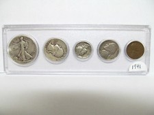 1941 Silber Geburt Jahr Set 5