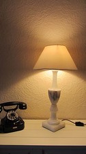 Tisch- Fensterbank-  Lampe Leuchte Marmor Schreibtischlampe '50er Jahre TOP