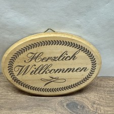 Vintage holzschild herzlich - vintage,