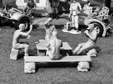 4 Soldaten beim Kartenspielen DAK Deutsches Afrika Korps WW2 1:16  ** 13 Teile**