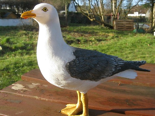 Dekofigur gartenfigur möwe - gartenfigur,