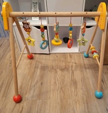 Baby Spielbogen Holz Spieltrapez Krabbeldecke Spielzeug Motorik Activity Center 