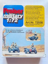 Preiser 72538 1:72 Kradschützen aufgesessen. Motorrad Zündapp KS 75  , NEU & OVP