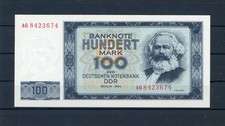 DDR 100 Mark Banknote 1964 /