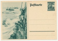 Deutsches Reich 1937 Ganzsache Hochseefischer Kogge Michel Nr. P 266