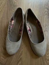 Ballerinas Marco Tozzi Gr. 41 Keilabsatz dunkelbeige
