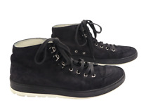DIOR Sneakers Herren FR 42 Schwarz Wildleder Hight Top Almond Toe