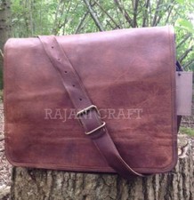 Neue handgefertigte Vintage-Laptop-Kuriertasche aus bestem Leder für Herren