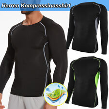 Herren Kompressionsshirt Top Langarm T-Shirt Sport Fitness Funktionsshirts Gym