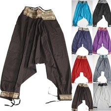 Hose Haremshose Aladinhose Bequeme Pumphose Indien Goa Hippie Trance Sari Nepal