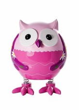 Rosa Eulen Spardose für