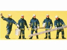 Preiser 10484 Feuerwehr in moderner Einsatzkleidung Feuerwehrmänner 5 Fig H0 Neu