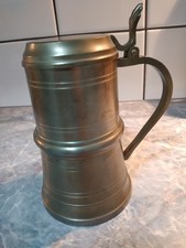 Zinnbecher, Krug mit Klappdeckel,Becher, Von Bws,rein Zinn,mit Stempel 