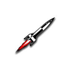 Aufkleber/Sticker V2 Rakete