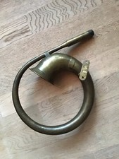 Hupe Signalhorn Ballhupe Oldtimer ca. 22 / 27 cm Messing Alt