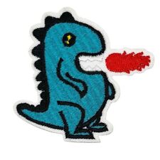 Dino Drache Blau Patch