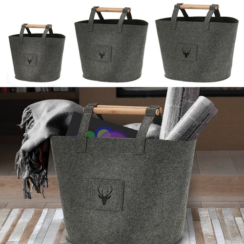 Filztasche hirschkopf beige - filztasche,