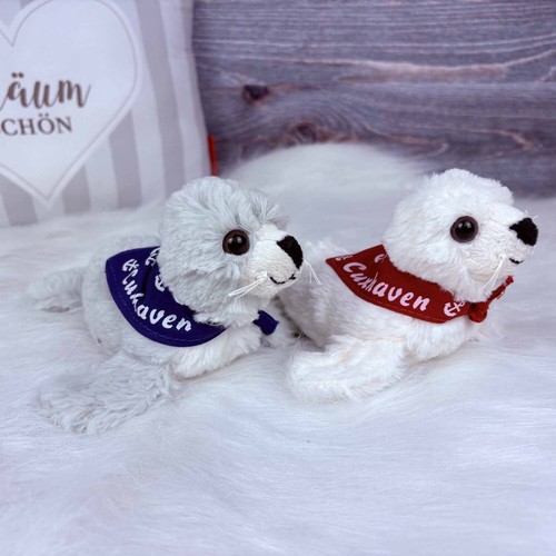 Plüsch seehund mit tuch - seehund,