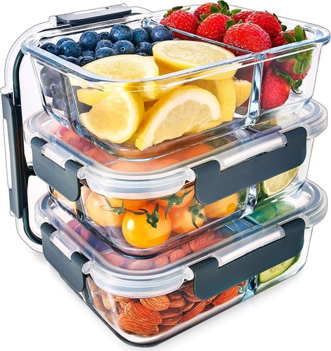 Meal prep boxen glas 3er - glas, set