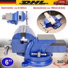 6" 150mm Heavy Duty Schraubstock mit Amboss 360° Drehbar Drehtelle für Werkbank