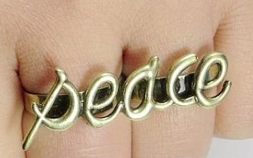 Doppelring peace frieden ring - doppelring,