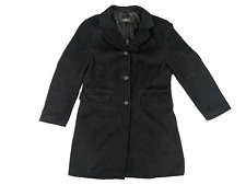 DINO MODA Woll-Mantel Damen 38 Schwarz Wolle /Angora Einreihig