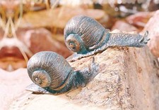 Bronzefigur 2er Set Schnecke