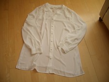 Bluse weiß transparent mit