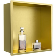Wandnische Edelstahl Gold Dusche Einbaunische Badezimmerregal 30x30x10