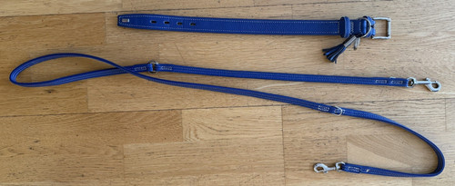 Hunter leder set halsband m - set,