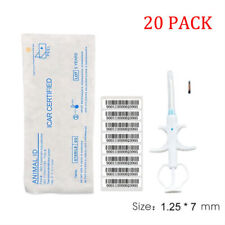 20 Tierchip Tiertransponder 1,25x7 mm Kleinste RFID Mikrochip für Hunde Katzen