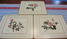 3 Tischsets 30,5 x 23 cm Pimpernel, Rose, die Rose, Kork