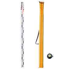 5 m Teleskop Nivellier Meßlatte Nivellierlatte Laserlatte Libelle Tasche