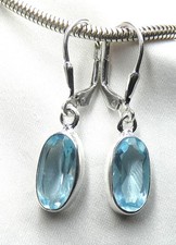 💎Blautopas Ohrhänger 925