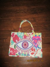 Designer extravagante hingucker Tasche bunt Auge 42,5 cm x 32 cm x 13 cm wie neu