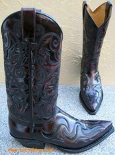 Sendra Boots dunkelrot Flammen