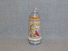 Großer Bierkrug Zinndeckel