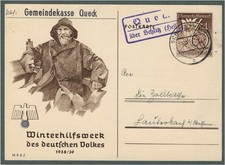 DR, 18.2.39, Schlitz (Hess), P 274 , Landpoststempel "Queck über Schlitz (Hess)"