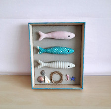 Bild, 26x20x4cm, Maritim Fisch